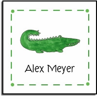 Personalized Stickers S - Green Gator