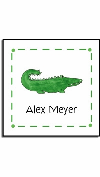Personalized Stickers S - Green Gator
