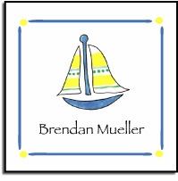 Personalized Stickers - Sailboat