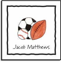 Personalized Stickers - Sports Fan