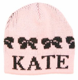 personalized string of bows hat with earflaps