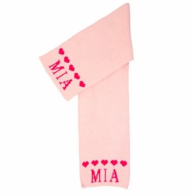 personalized string of hearts scarf