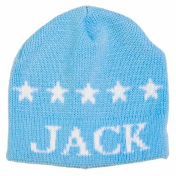 personalized string of stars hat with earflaps