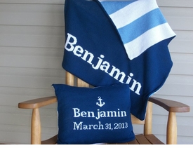 Personalized Stripe Blanket