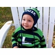 personalized stripe letter sweater  (custom colors available)