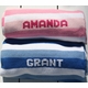 Personalized Striped Knit Blanket with Name