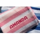 Personalized Striped Knit Blanket with Name