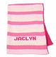 Personalized Striped Knit Blanket with Name