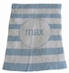 Personalized Stroller Blanket with Stripe