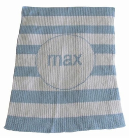 personalized stroller blanket with stripe