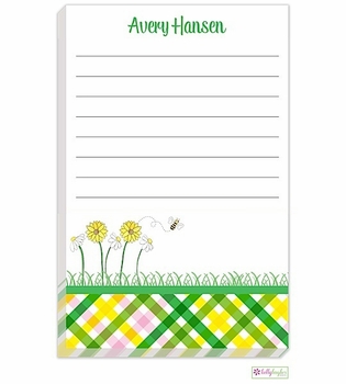 personalized - summer garden notepad