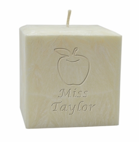 Personalized Teacher Palm Wax Candle - 4 Inch