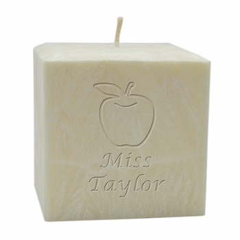 Personalized Teacher Palm Wax Candle - 4 Inch