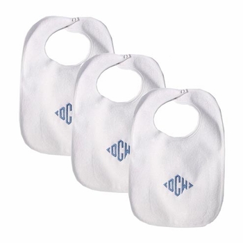 personalized terry bib set
