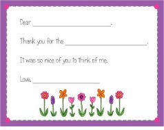 Personalized Thank You Notes - Wild Flowers Fill-In Thank You
