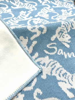 personalized tiger baby blanket