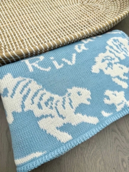personalized tiger baby blanket