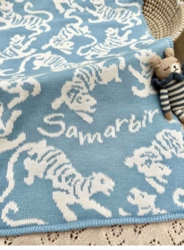 Personalized Tiger Baby Blanket