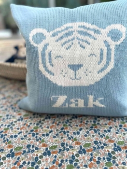 personalized tiger baby pillow