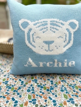 personalized tiger baby pillow