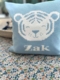personalized tiger baby pillow