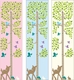 Personalized Tree with Animals Canvas Growth Chart