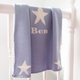 personalized triple stars baby blanket