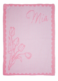 Personalized Tulips & Name Blanket