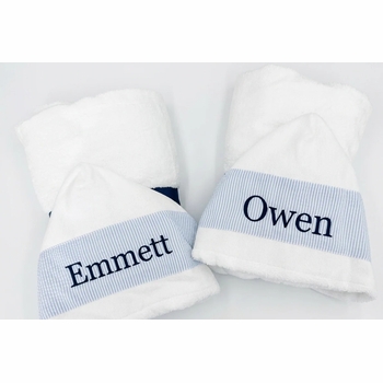 personalized twin baby gift set