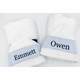 personalized twin baby gift set
