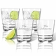 Personalized Unbreakable Whiskey Glasses (Double Old Fashioned) 12oz - Set of 4 