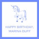 personalized unicorn children's stickers