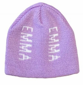 personalized vertical double name hat