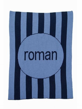 personalized vertical modern stripe blanket