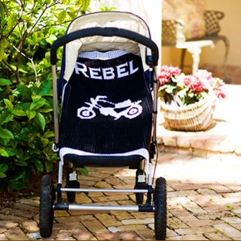 Personalized Vintage Motorcycle Blanket with Name