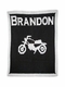 Personalized Vintage Motorcycle Blanket with Name