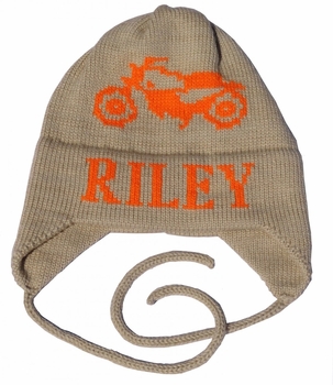Personalized Vintage Motorcycle Hat with Earflaps