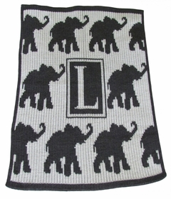 personalized walking elephants blanket