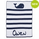 Personalized Whales & Stripes Blanket
