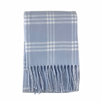 personalized windowpane check blanket