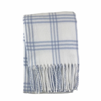 personalized windowpane check blanket