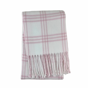 personalized windowpane check blanket