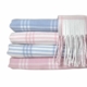 personalized windowpane check blanket