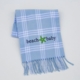 personalized windowpane check blanket
