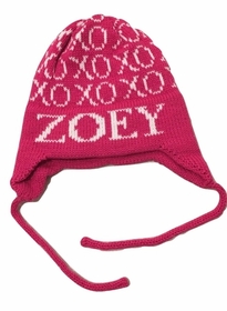 personalized xoxo hat with earflaps