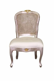 petit french chair - silver with gold
