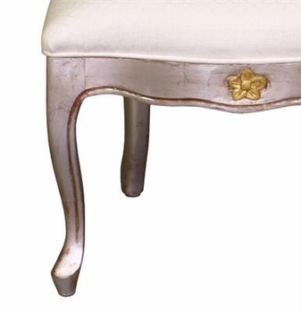 Petit French Chair - Silver with Gold