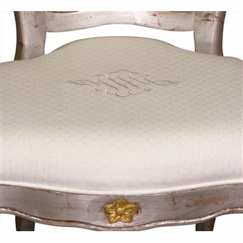 Petit French Chair - Silver with Gold