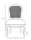 Petit French Chair - Silver with Gold