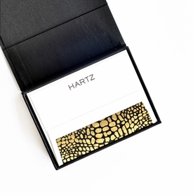 Petite Black Silk Stationery Box - P6